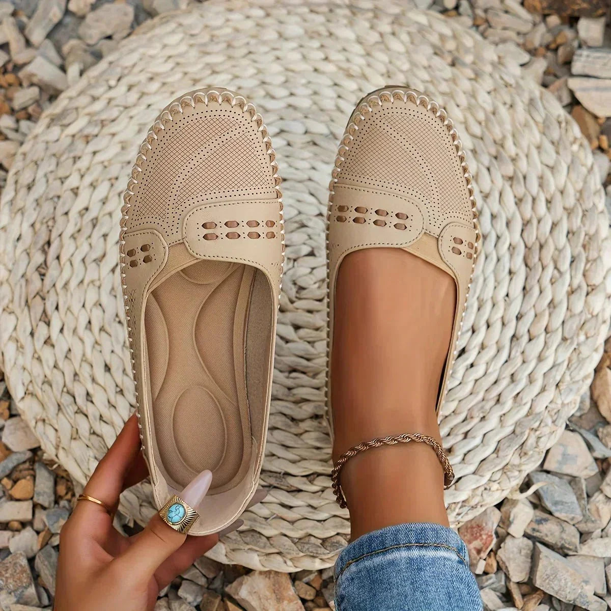Perforated Slip On Orthopedic Flats