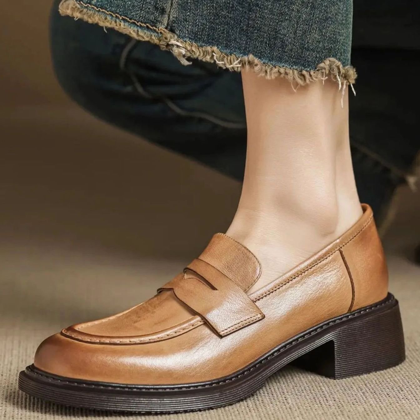Charlotte Classic Penny Loafer Flats