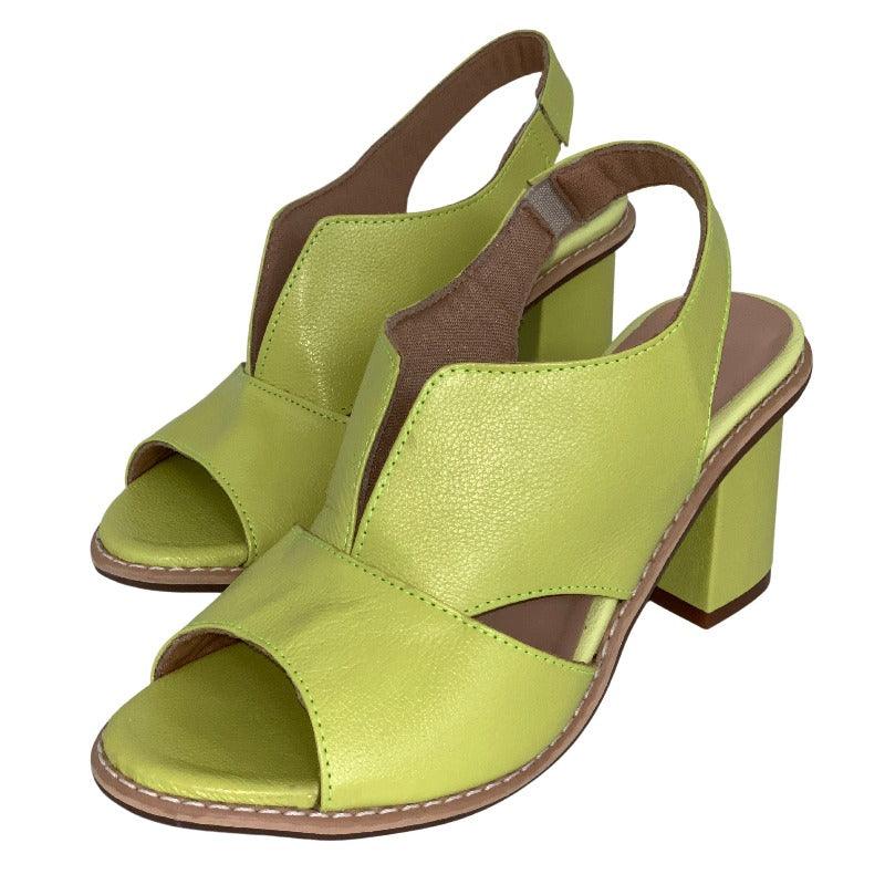 Genuine Leather Block Heel Comfort Sandals