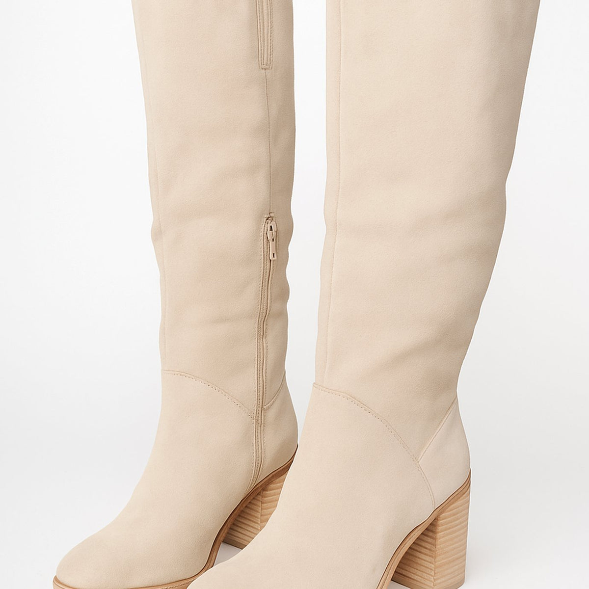 Scarlett Suede-Look Block Heel Boots