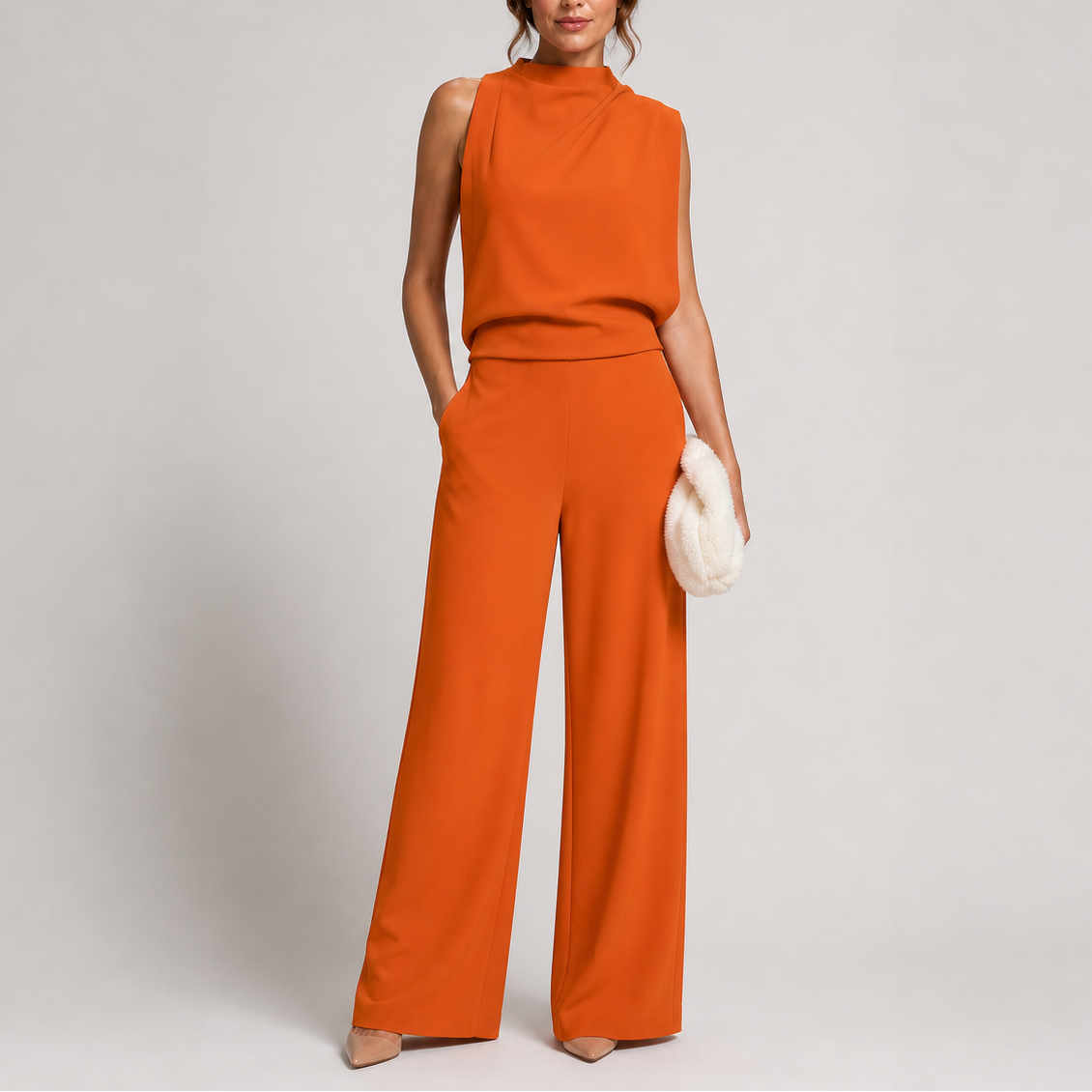 Sleeveless Wide-Leg Jumpsuit for Women