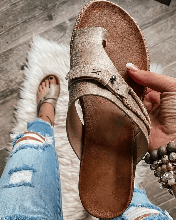 Minimalist Barefoot Flat Sandals With Ankle Strap