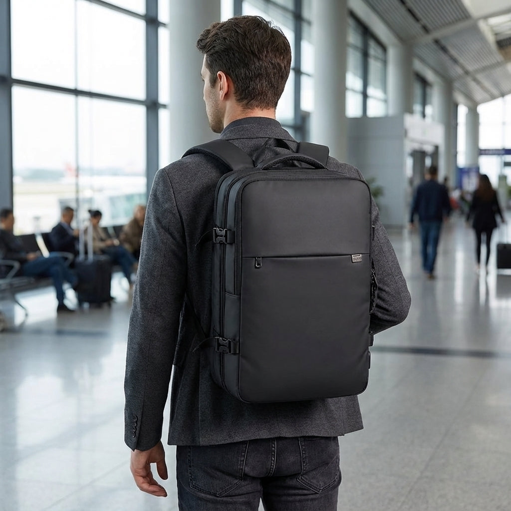Expandable Water-Resistant Carry-On Travel Backpack
